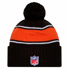 Cincinnati Bengals New Era 2024 Sideline Cuffed Knit Hat with Pom - Black sale