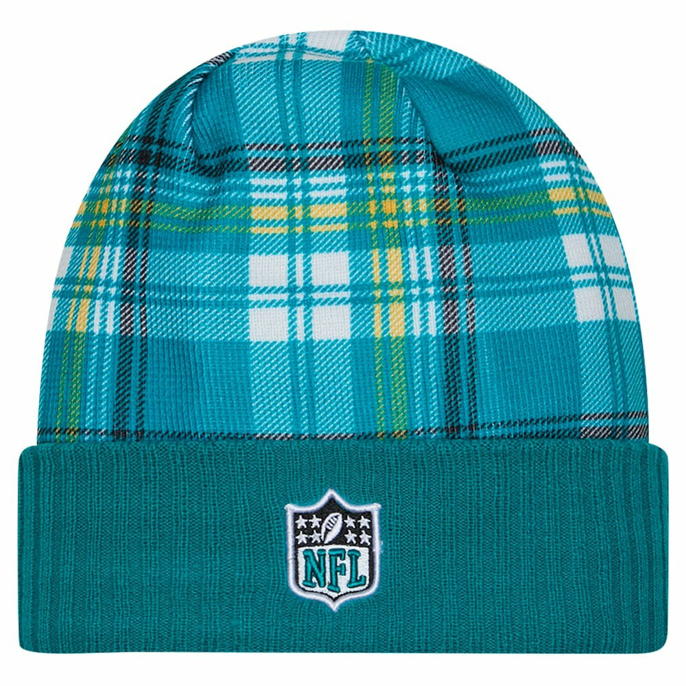 Jacksonville Jaguars New Era Sideline Statement Cuffed Knit Hat - Teal on sale