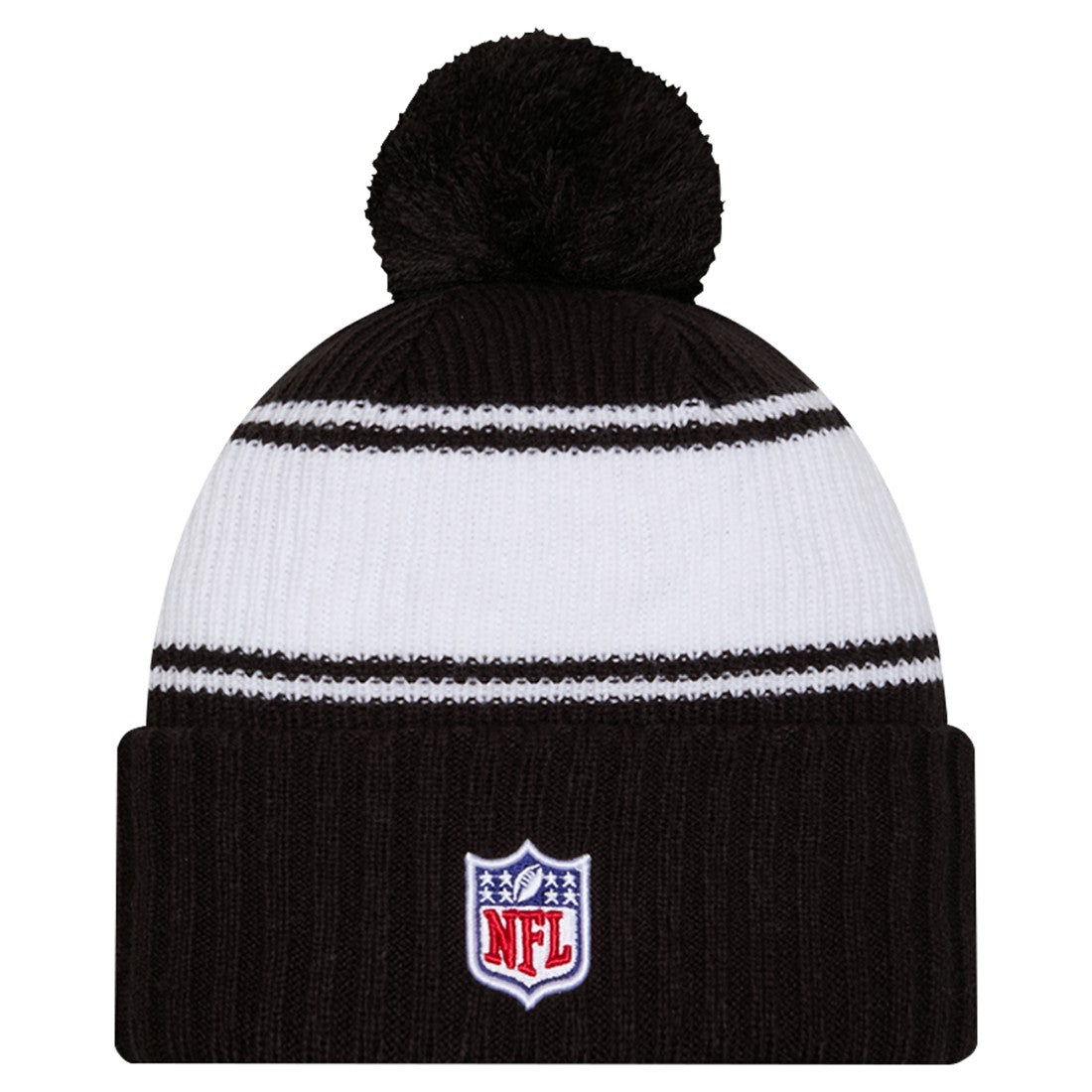 New York Jets New Era Youth 2024/25 Sideline Cuffed Knit Hat with Pom - Black discount