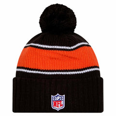 Cincinnati Bengals New Era Youth 2024 Sideline Sport Cuffed Knit Hat with Pom - Black online