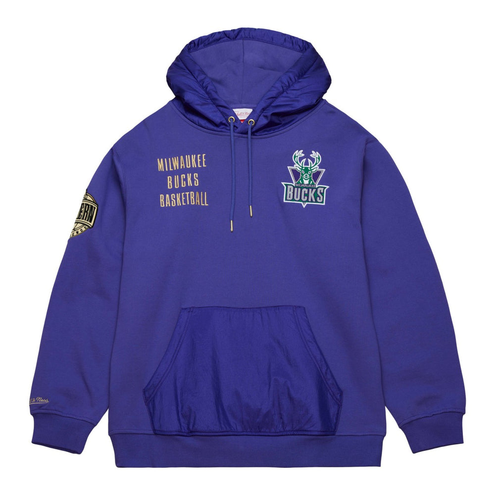 Milwaukee Bucks Team OG 2.0 Vintage Logo Fleece Pullover Hoodie - Purple for sale