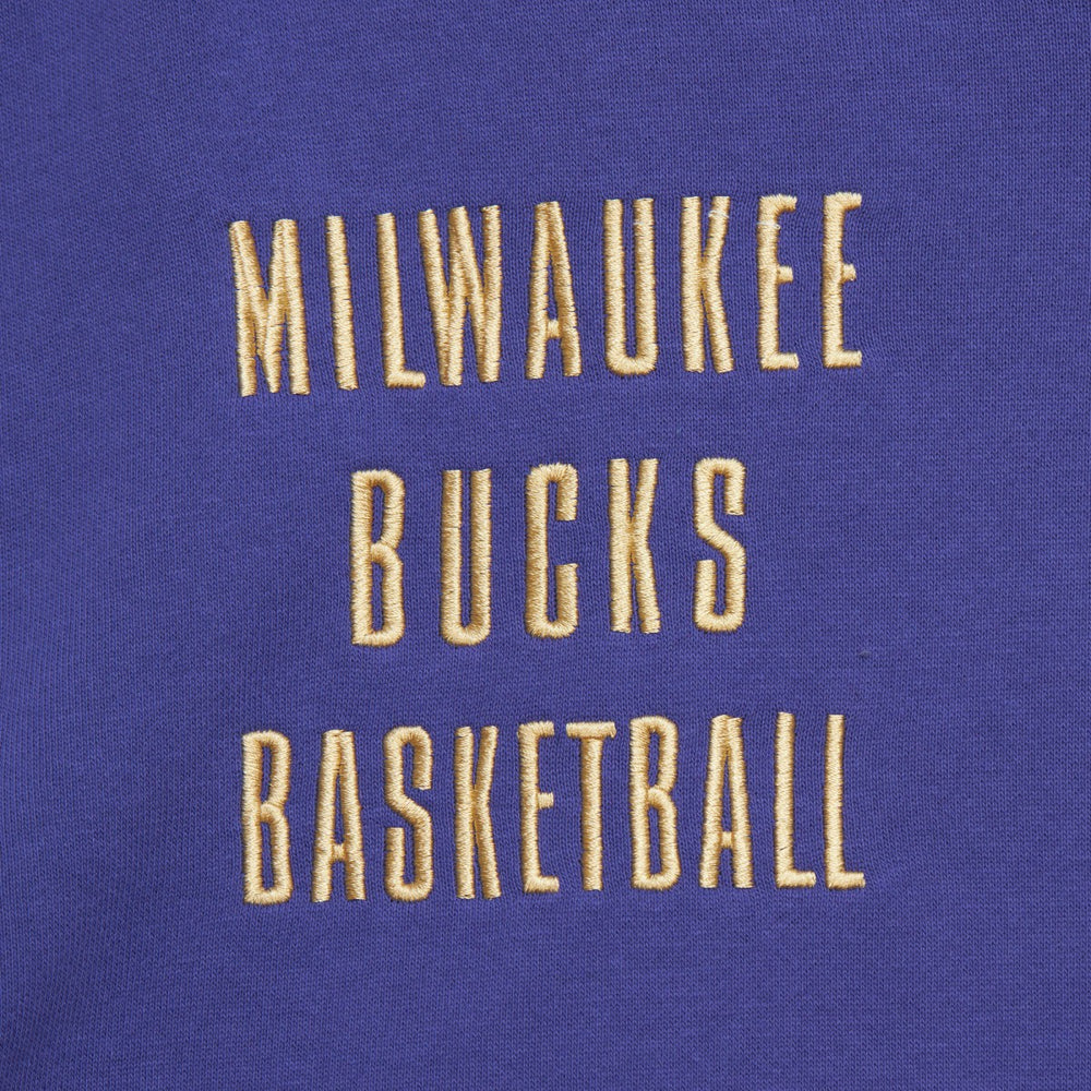 Milwaukee Bucks Team OG 2.0 Vintage Logo Fleece Pullover Hoodie - Purple for sale