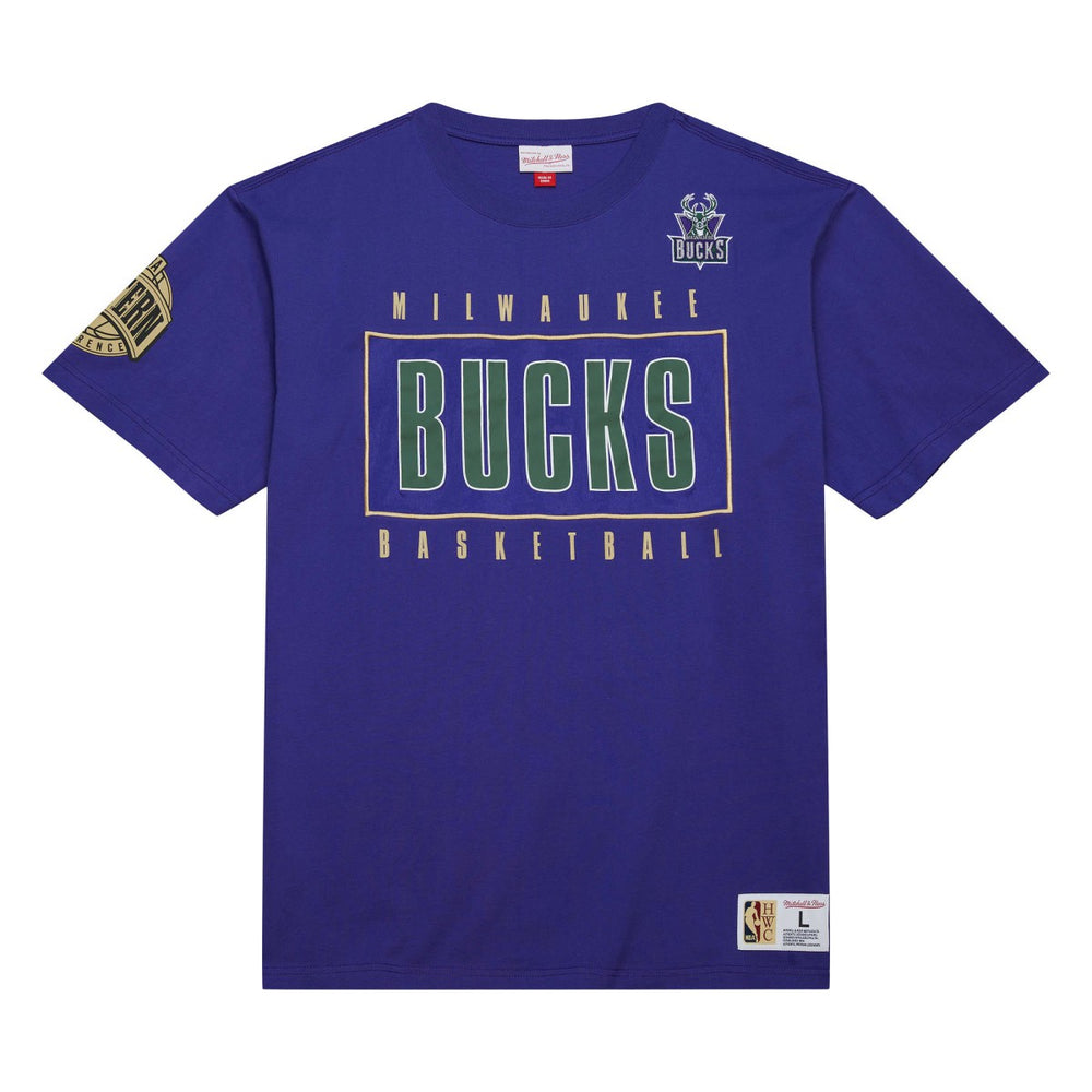 Milwaukee Bucks Hardwood Classics Team OG 2.0 Premium Vintage Logo T-Shirt - Purple for sale
