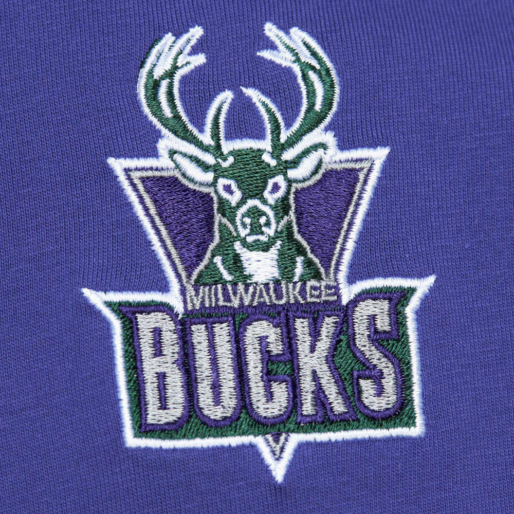 Milwaukee Bucks Hardwood Classics Team OG 2.0 Premium Vintage Logo T-Shirt - Purple for sale