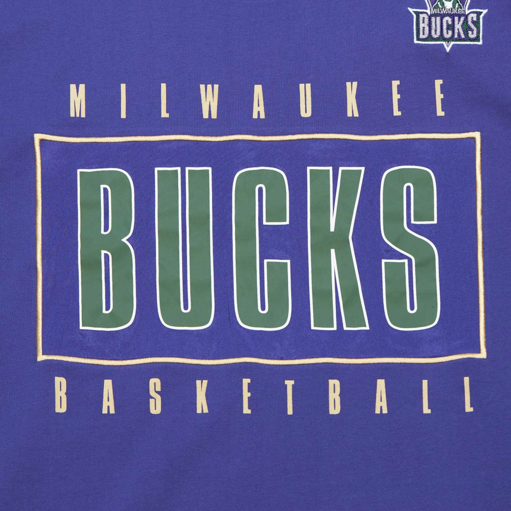 Milwaukee Bucks Hardwood Classics Team OG 2.0 Premium Vintage Logo T-Shirt - Purple for sale