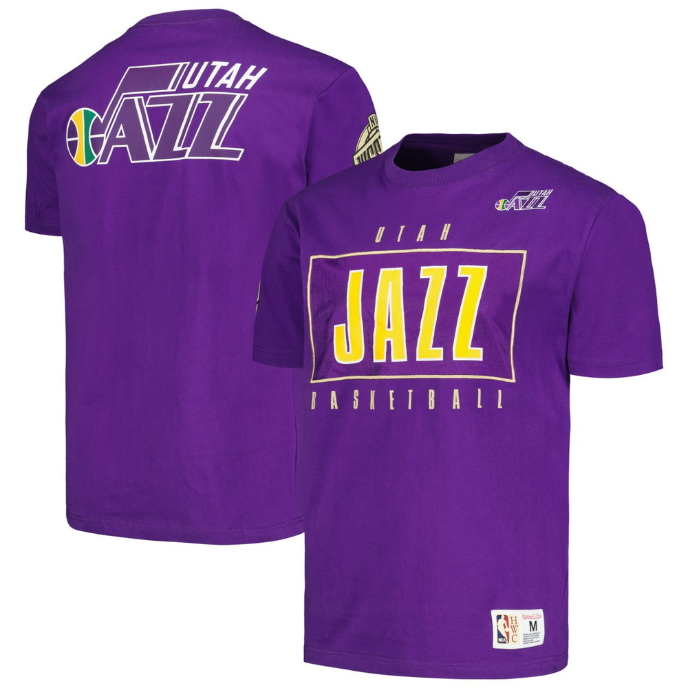 Utah Jazz Hardwood Classics Team OG 2.0 Premium Vintage Logo T-Shirt - Purple outlet