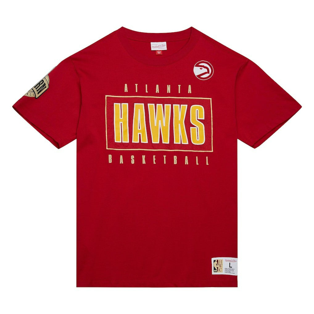 Atlanta Hawks Hardwood Classics Team OG 2.0 Premium Vintage Logo T-Shirt - Red outlet