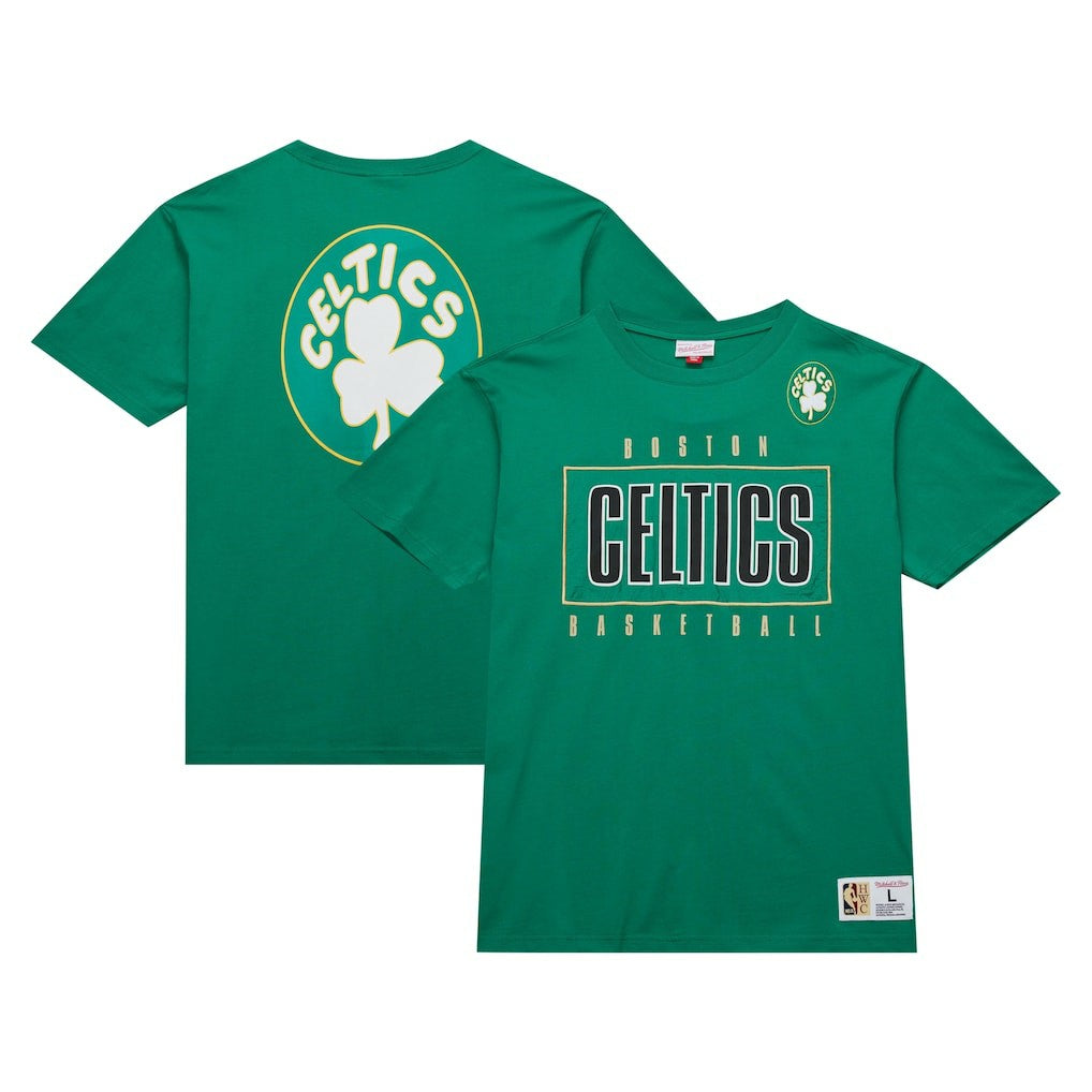 Boston Celtics Hardwood Classics Team OG 2.0 Premium Vintage Logo T-Shirt - Kelly Green cheap