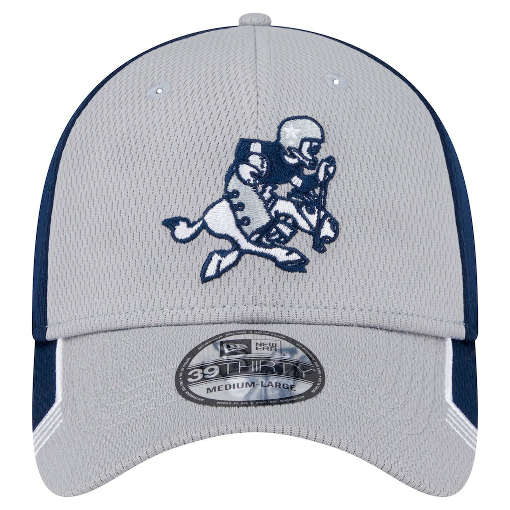 New Era Dallas Cowboys Gray Retro Joe Active Visor Trim 39THIRTY Flex Hat online