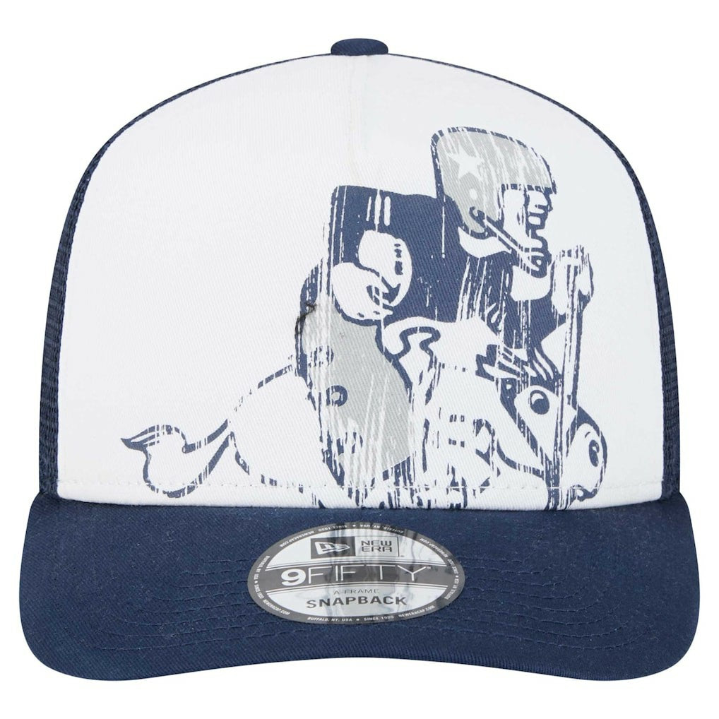New Era Dallas Cowboys Distressed 9FIFTY A-Frame Snapback Hat - White/Navy sale