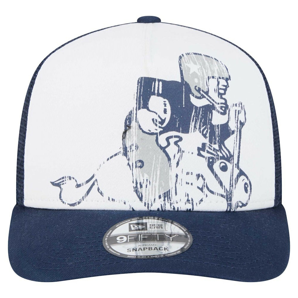 New Era Dallas Cowboys Distressed 9FIFTY A-Frame Snapback Hat - White/Navy sale