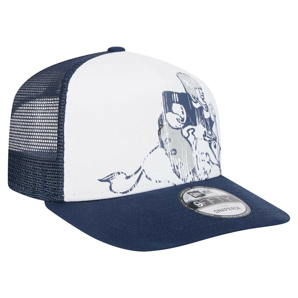 New Era Dallas Cowboys Distressed 9FIFTY A-Frame Snapback Hat - White/Navy sale