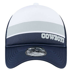 Dallas Cowboys New Era Sport Night Color Block 9FORTY A-Frame Trucker Adjustable Hat - White/Navy sale