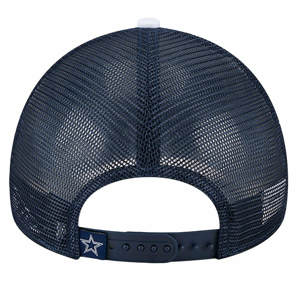 Dallas Cowboys New Era Sport Night Color Block 9FORTY A-Frame Trucker Adjustable Hat - White/Navy sale