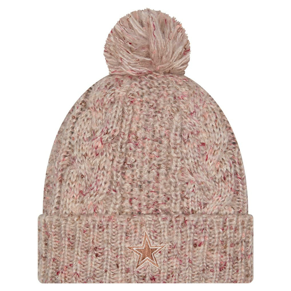 Dallas Cowboys New Era Women's Trendy Tone Cuffed Knit Hat with Pom - Stone on sale