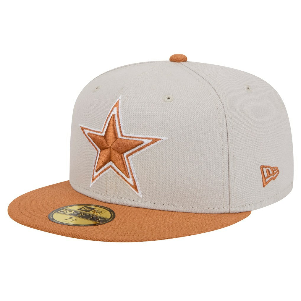 Dallas Cowboys New Era Two-Tone Color Pack 59FIFTY Fitted Hat - Stone/Brown for sale