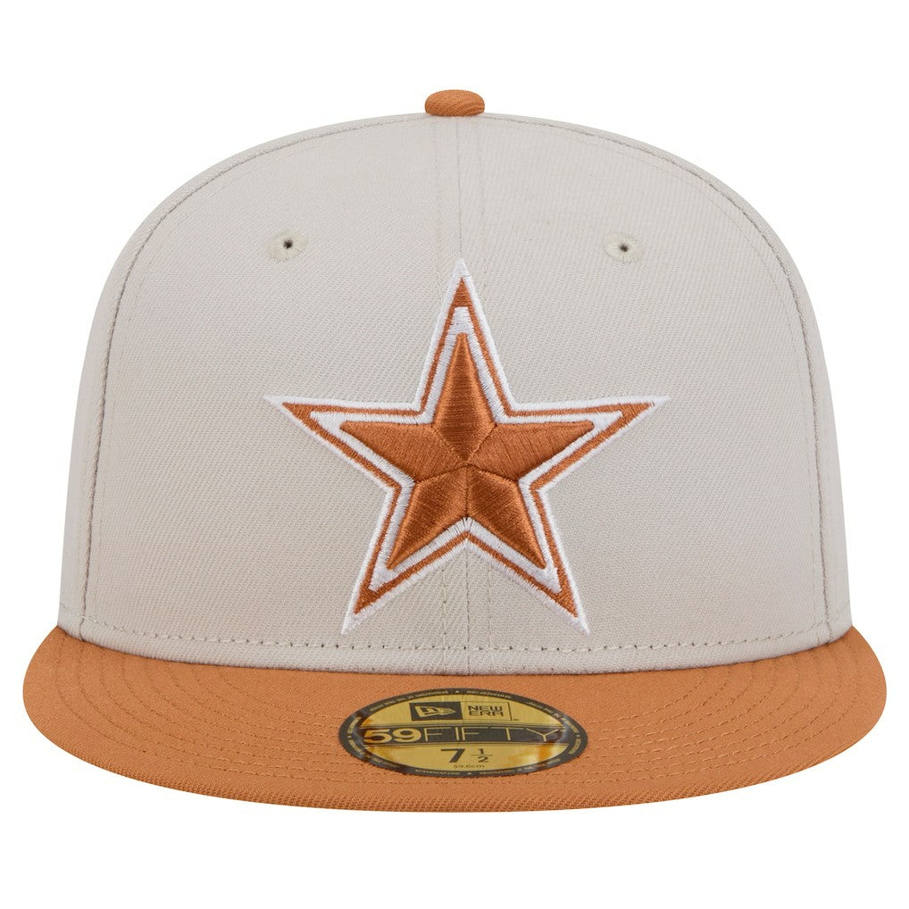 Dallas Cowboys New Era Two-Tone Color Pack 59FIFTY Fitted Hat - Stone/Brown for sale