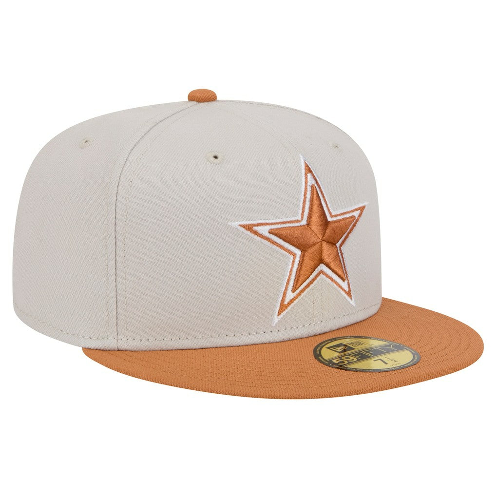 Dallas Cowboys New Era Two-Tone Color Pack 59FIFTY Fitted Hat - Stone/Brown for sale