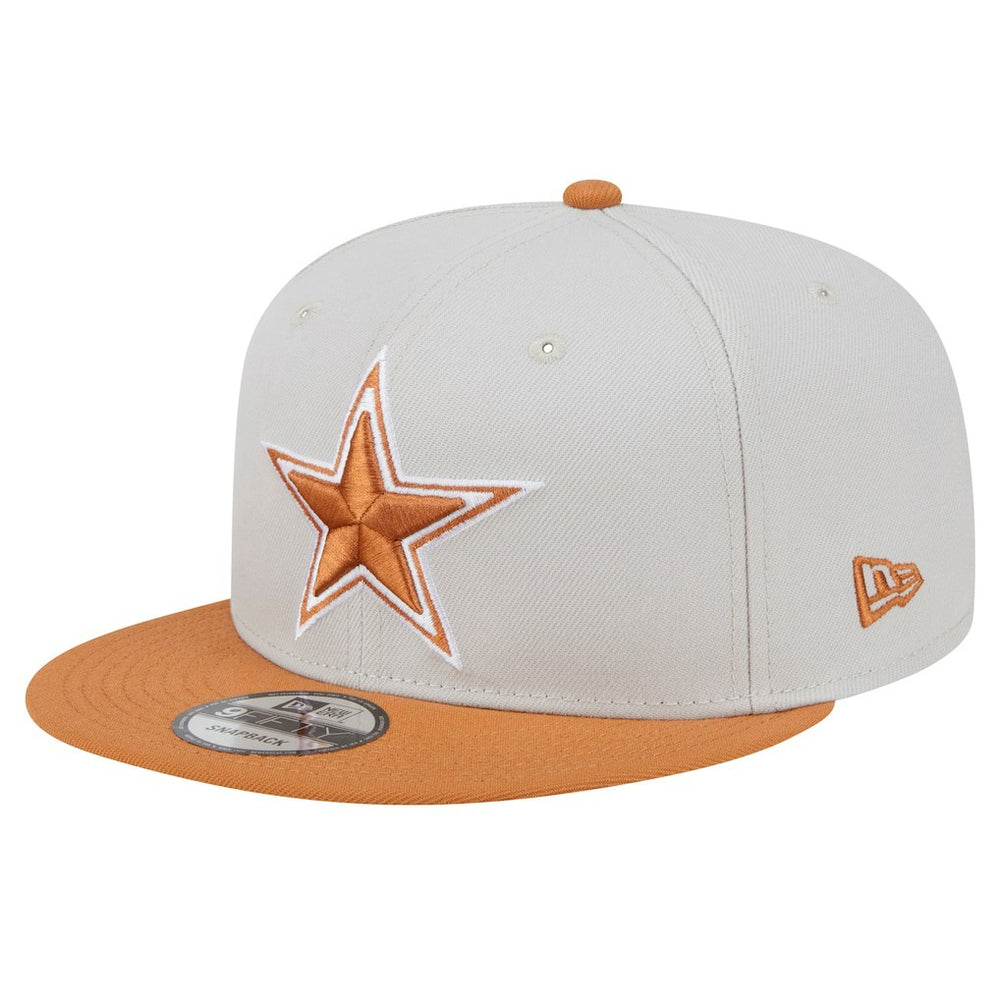 Dallas Cowboys New Era Two-Tone Color Pack 9FIFTY Snapback Hat - Stone/Brown outlet