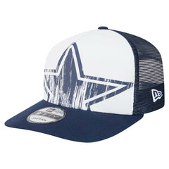Dallas Cowboys New Era Youth Distressed 9FIFTY A-Frame Snapback Hat - White/Navy sale