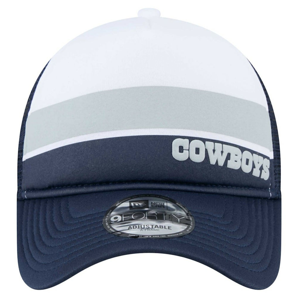 Dallas Cowboys New Era Preschool Sport Night Color Block 9FORTY A-Frame Trucker Adjustable Hat - White/Navy online