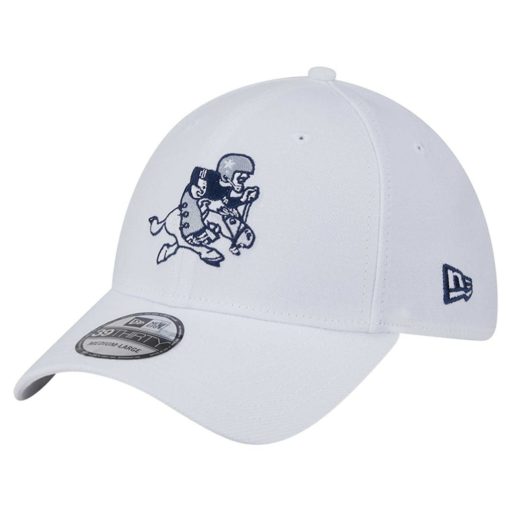 Dallas Cowboys New Era Throwback 39THIRTY Flex Hat - White on sale