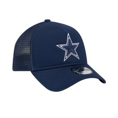 Dallas Cowboys New Era Main A-Frame Trucker 9FORTY Adjustable Hat - Navy for sale