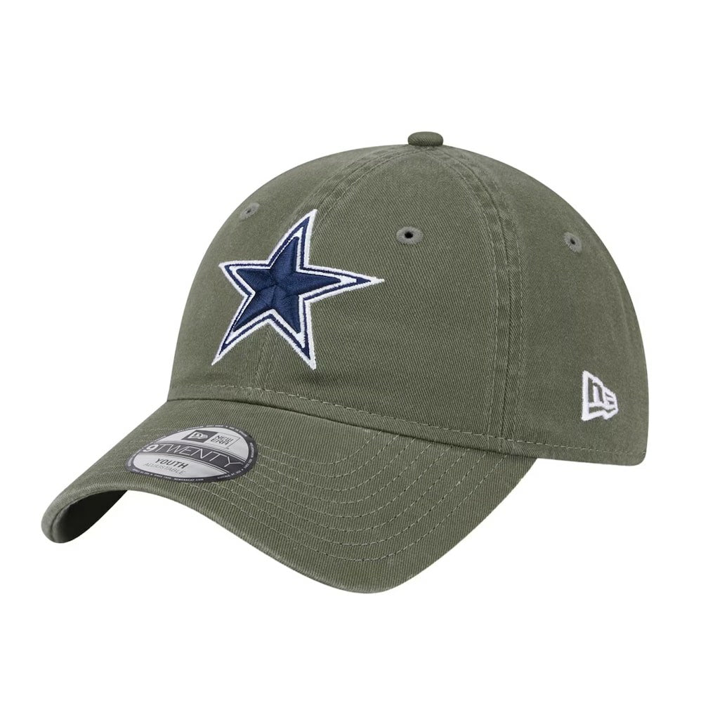 Dallas Cowboys New Era Youth Main 9TWENTY Adjustable Hat - Olive outlet