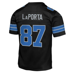 Sam LaPorta Detroit Lions Youth Game Jersey - Black discount
