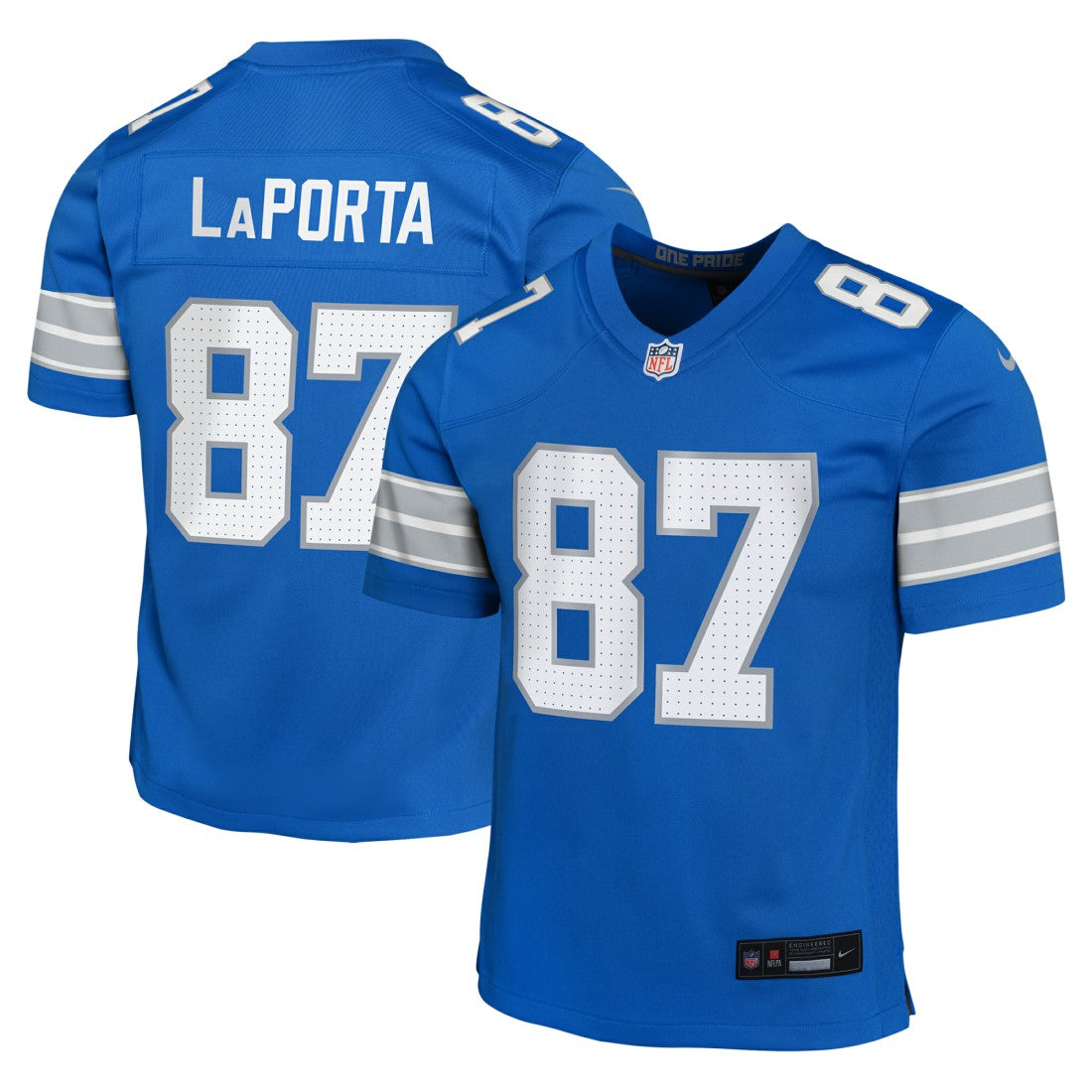 Sam LaPorta Detroit Lions Youth Game Jersey - Blue on sale