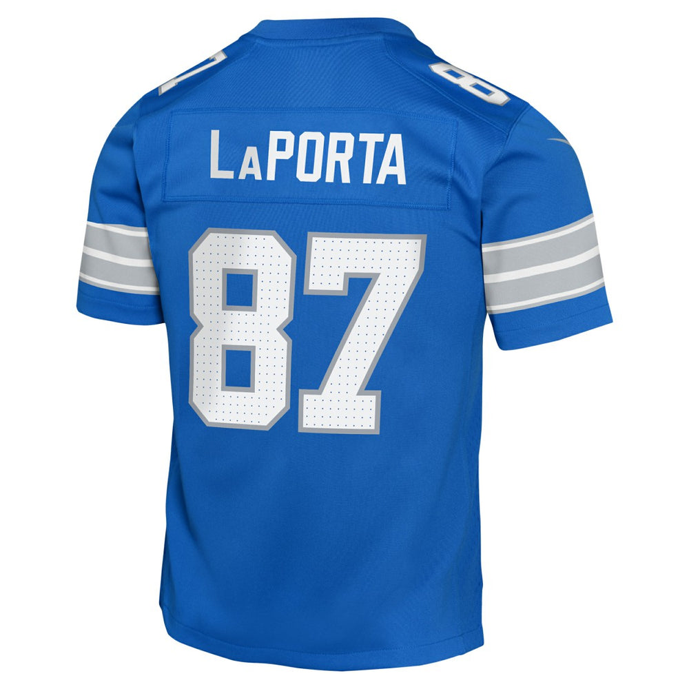 Sam LaPorta Detroit Lions Youth Game Jersey - Blue on sale