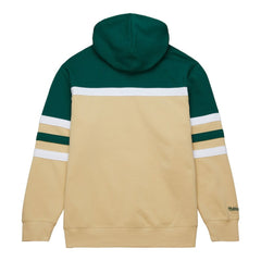 Minnesota Wild Mitchell & Ness Head Coach Pullover Hoodie - Cream/Green Hoodies
