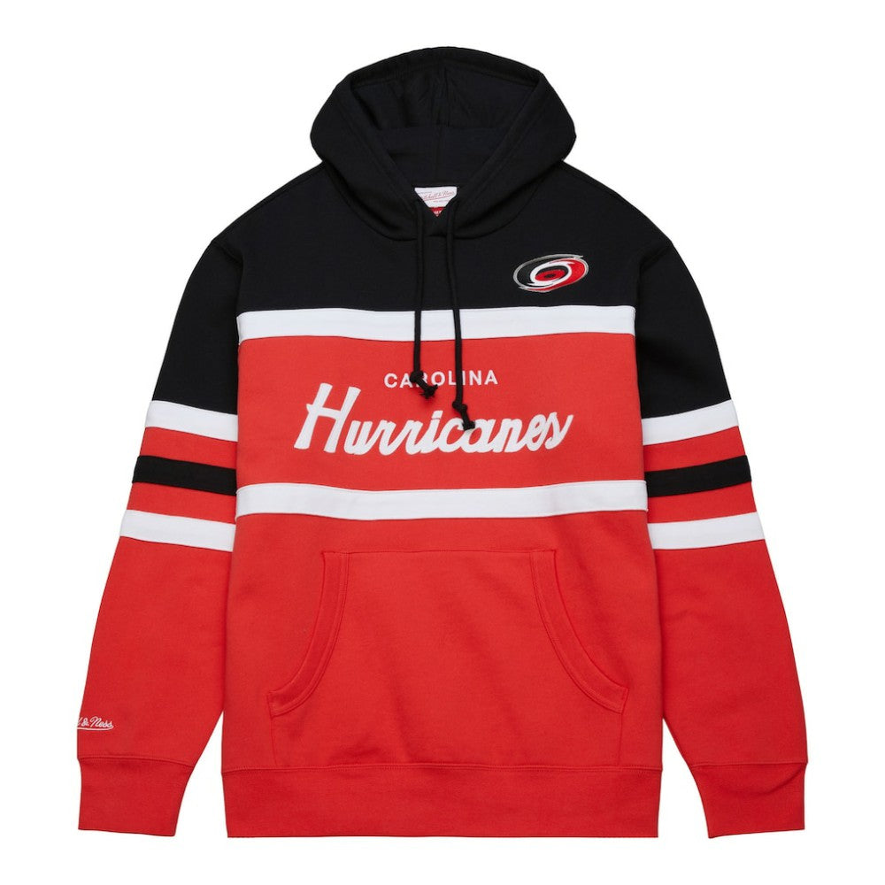 Carolina Hurricanes Mitchell & Ness Head Coach Pullover Hoodie - Red/Black Hoodies