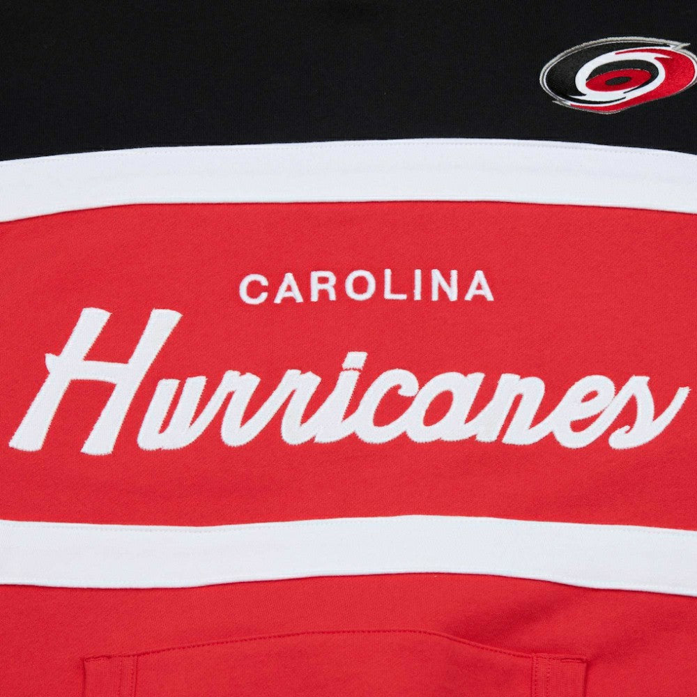 Carolina Hurricanes Mitchell & Ness Head Coach Pullover Hoodie - Red/Black Hoodies