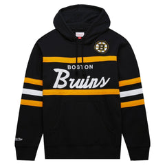 Boston Bruins Mitchell & Ness Head Coach Pullover Hoodie - Black Hoodies