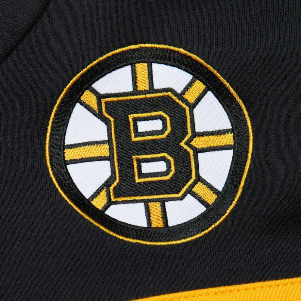 Boston Bruins Mitchell & Ness Head Coach Pullover Hoodie - Black Hoodies