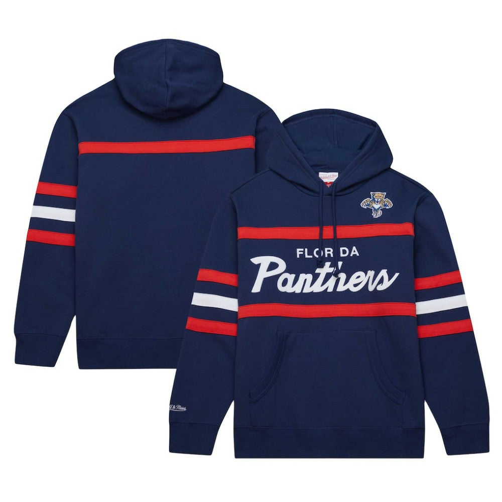 Florida Panthers Mitchell & Ness Head Coach Pullover Hoodie - Navy Hoodies