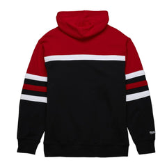 Chicago Blackhawks Mitchell & Ness Head Coach Pullover Hoodie - Black/Red Hoodies