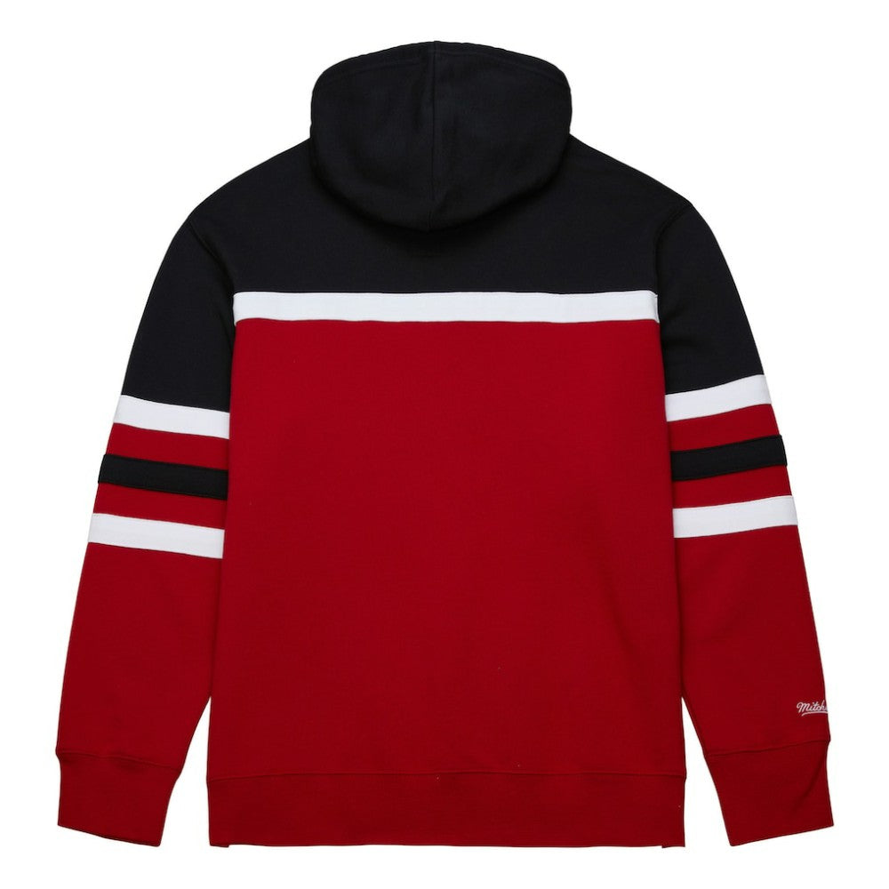 Detroit Red Wings Mitchell & Ness Head Coach Pullover Hoodie - Red/Black Hoodies