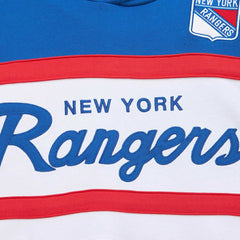 New York Rangers Mitchell & Ness Head Coach Pullover Hoodie - White/Blue Hoodies