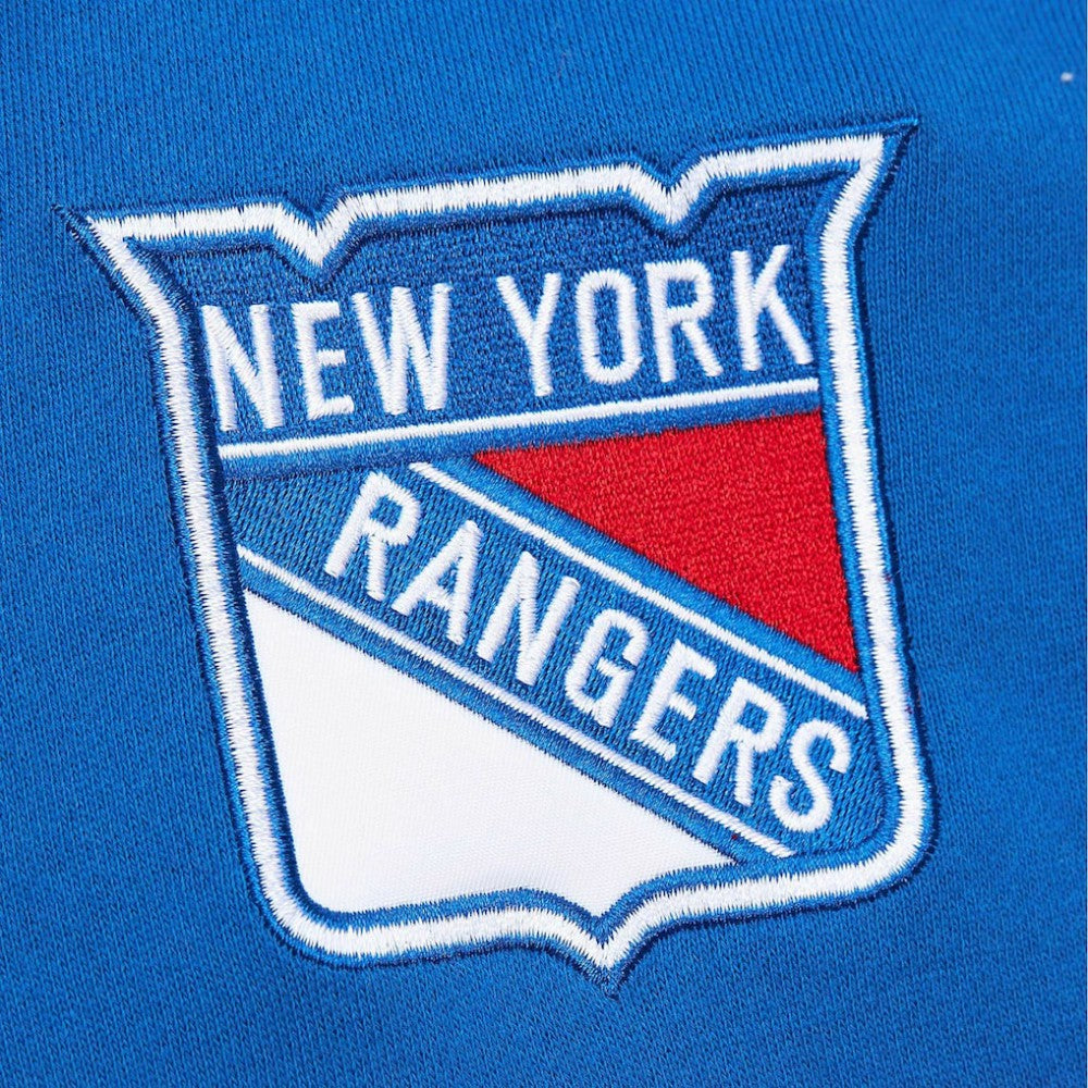 New York Rangers Mitchell & Ness Head Coach Pullover Hoodie - White/Blue Hoodies
