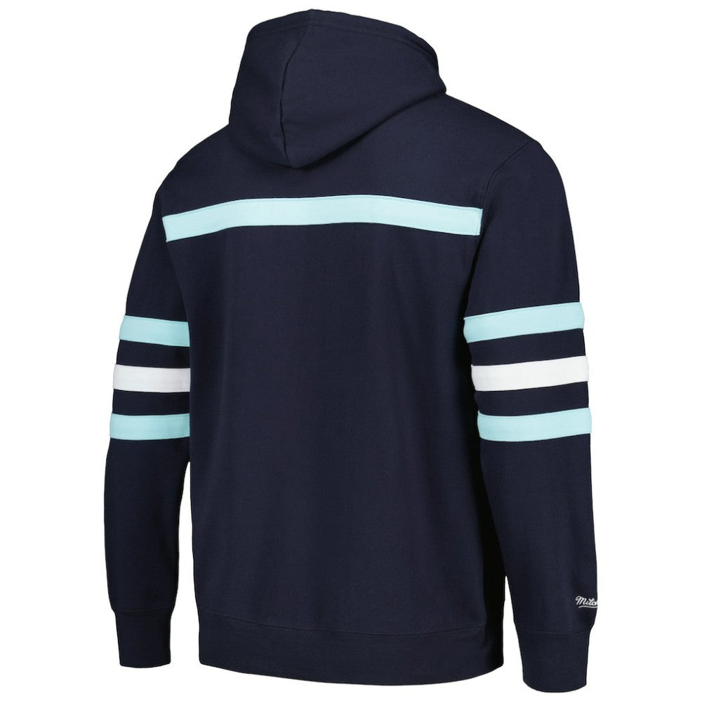 Seattle Kraken Mitchell & Ness Head Coach Pullover Hoodie - Deep Sea Blue Hoodies