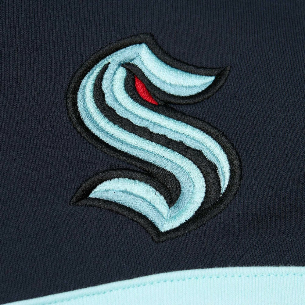 Seattle Kraken Mitchell & Ness Head Coach Pullover Hoodie - Deep Sea Blue Hoodies