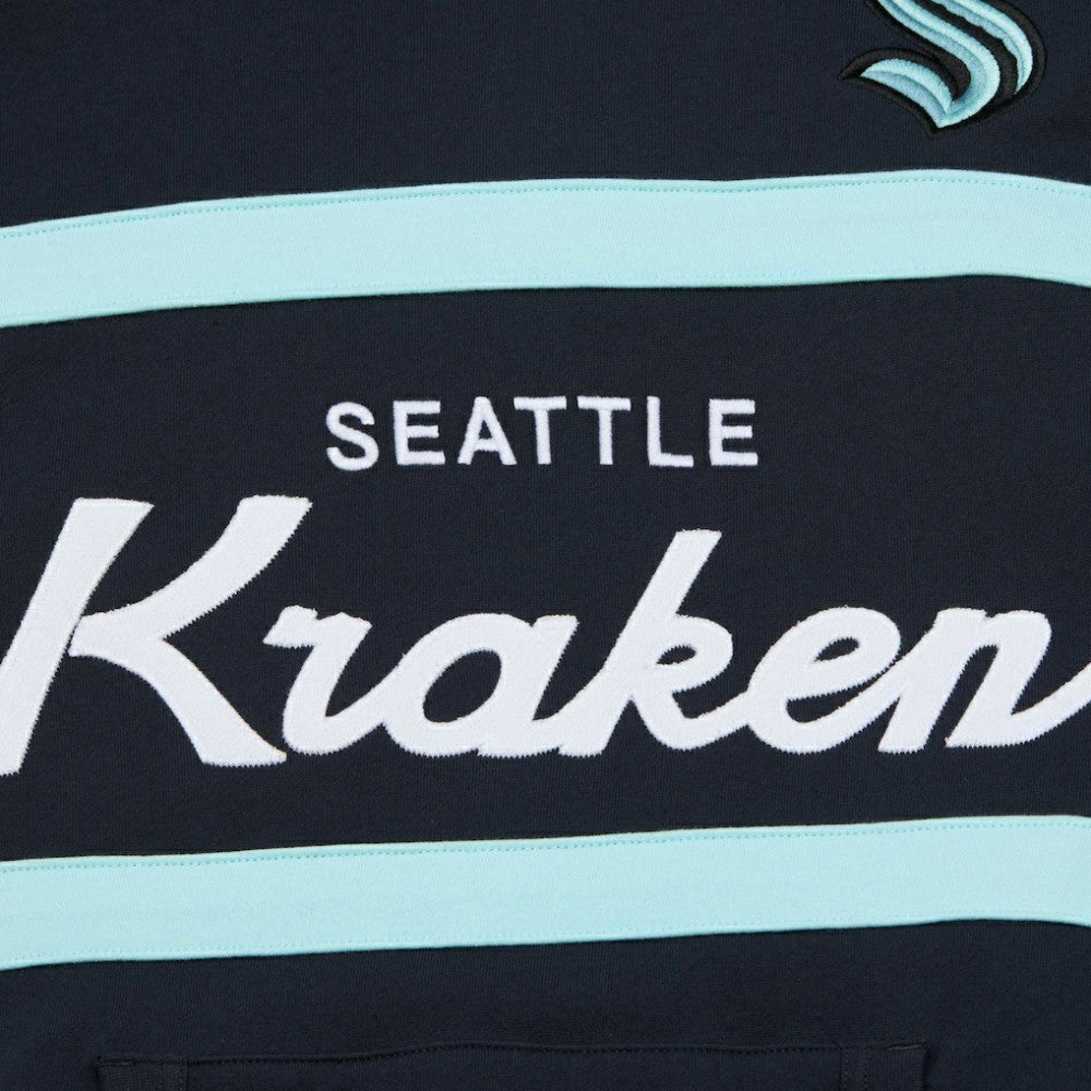Seattle Kraken Mitchell & Ness Head Coach Pullover Hoodie - Deep Sea Blue Hoodies