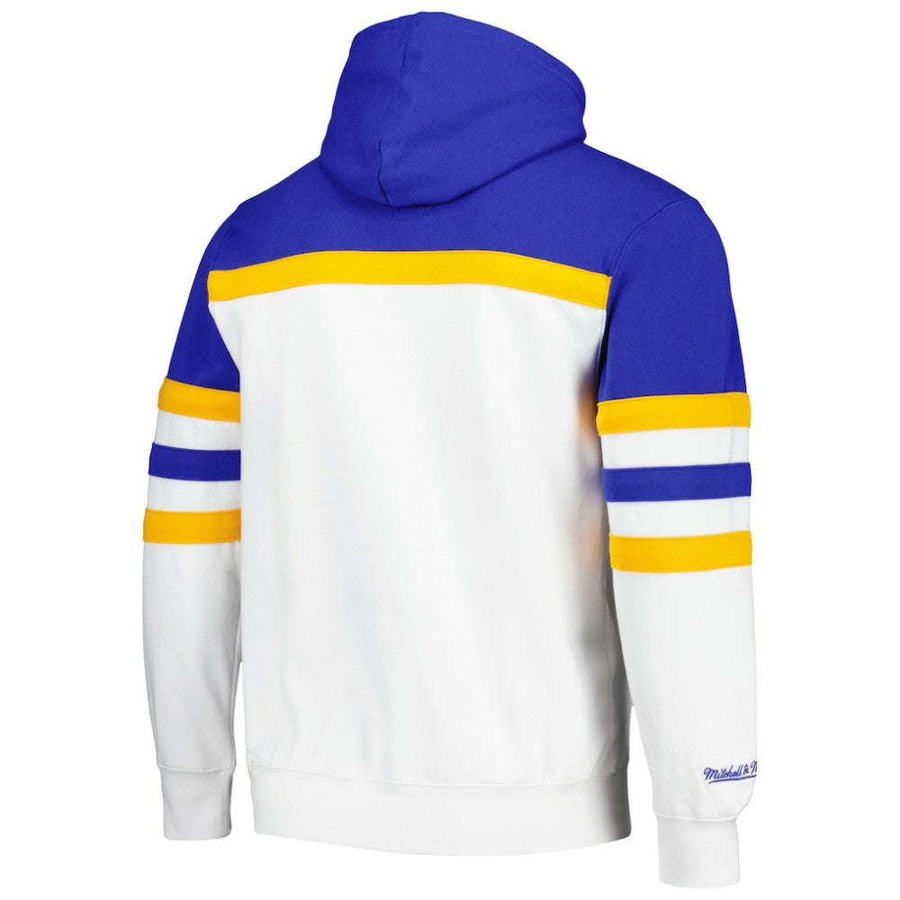 St. Louis Blues Mitchell & Ness Head Coach Pullover Hoodie - White/Blue Hoodies