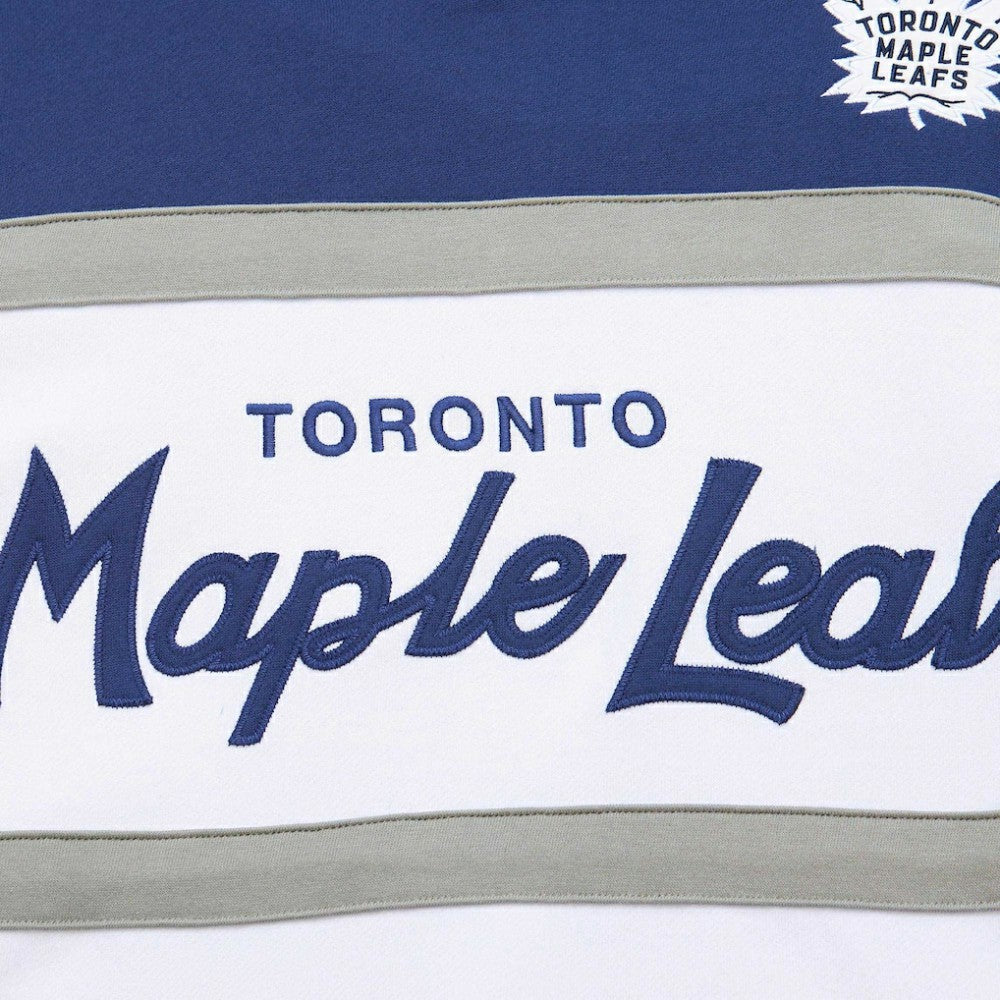 Toronto Maple Leafs Mitchell & Ness Head Coach Pullover Hoodie - White/Blue Hoodies