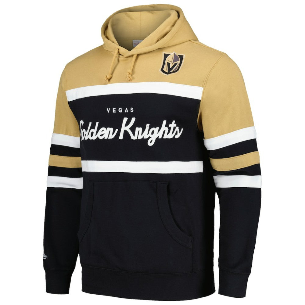 Vegas Golden Knights Mitchell & Ness Head Coach Pullover Hoodie - Black/Gold Hoodies
