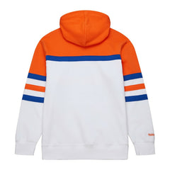 New York Islanders Mitchell & Ness Head Coach Pullover Hoodie - White/Orange Hoodies