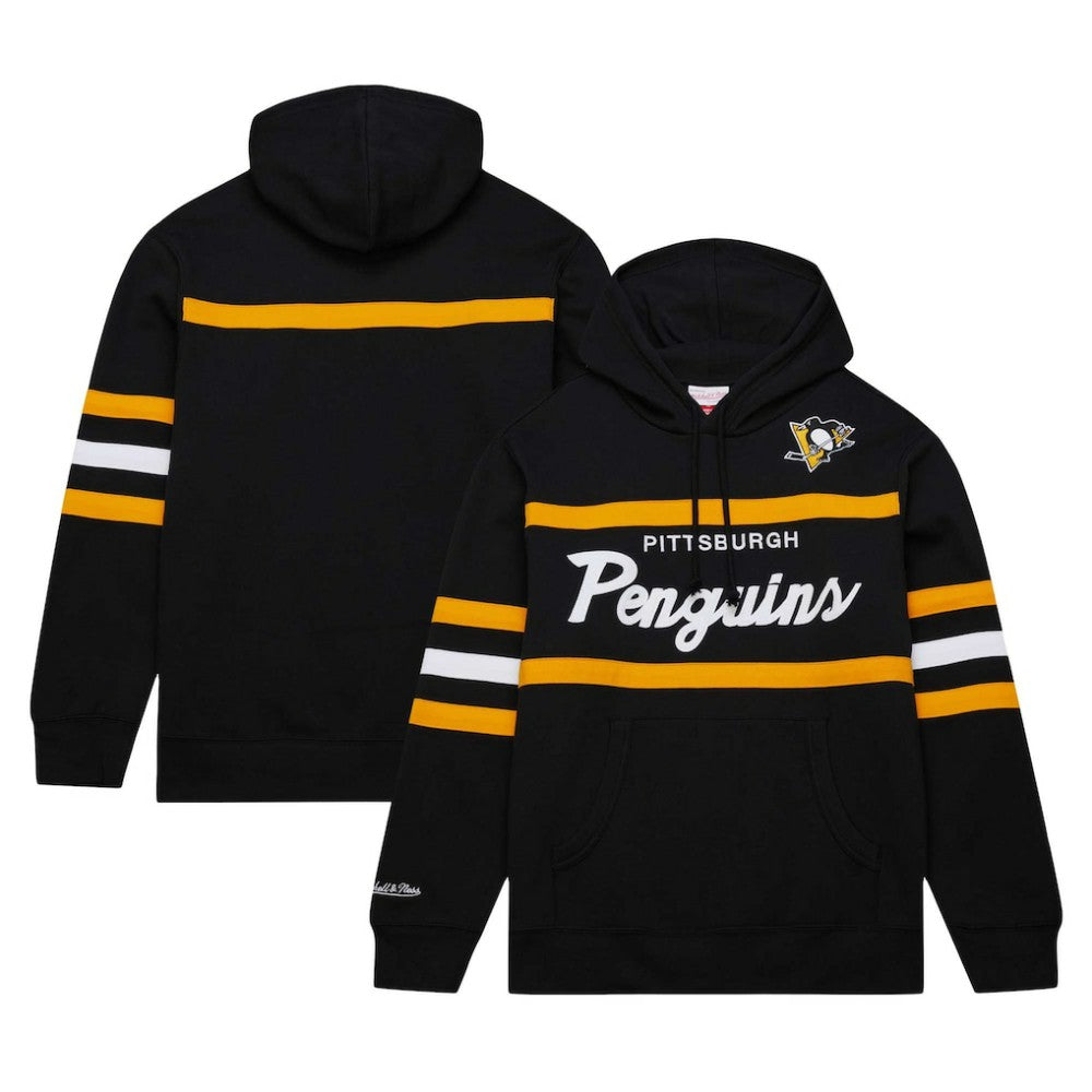 Pittsburgh Penguins Mitchell & Ness Head Coach Pullover Hoodie - Black Hoodies