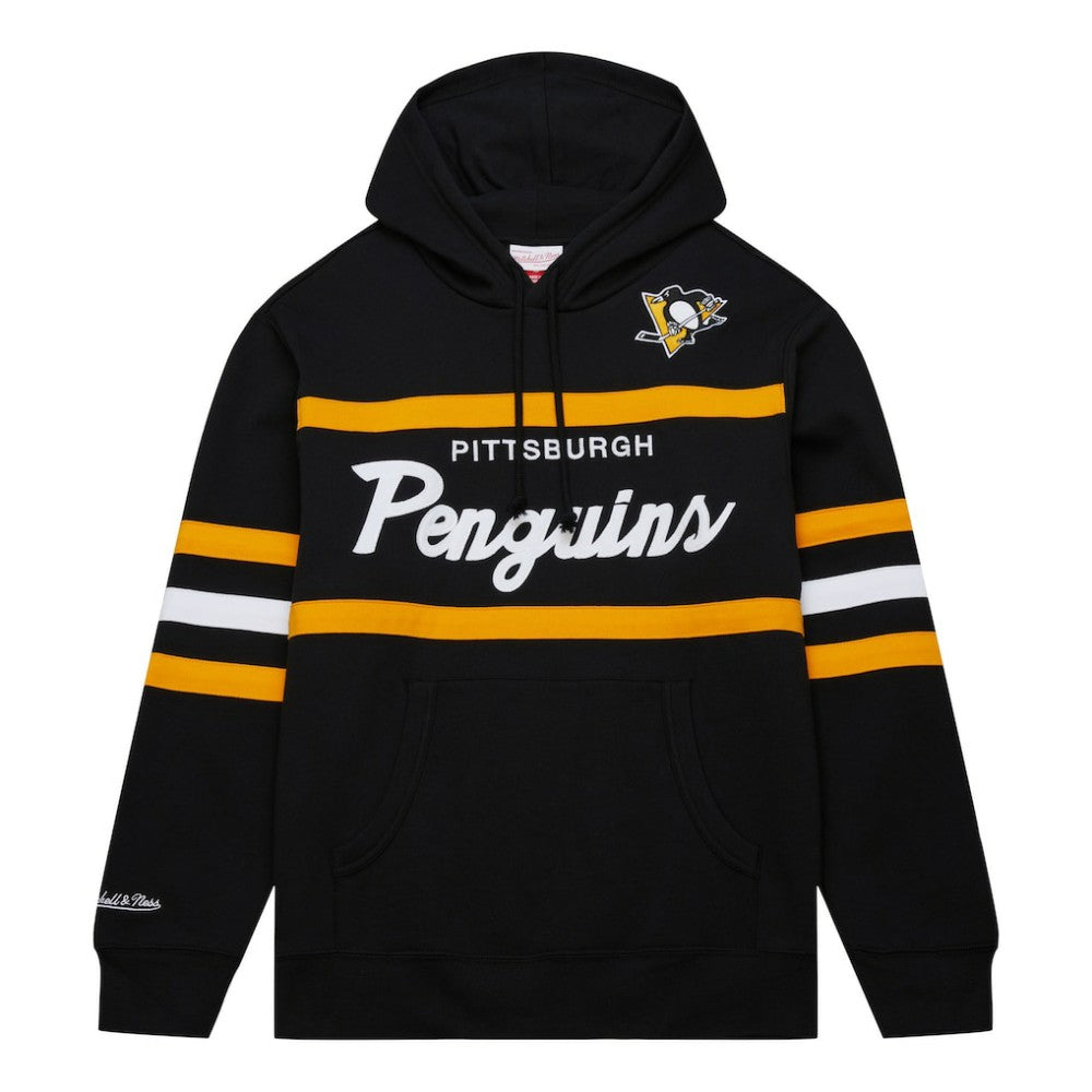 Pittsburgh Penguins Mitchell & Ness Head Coach Pullover Hoodie - Black Hoodies